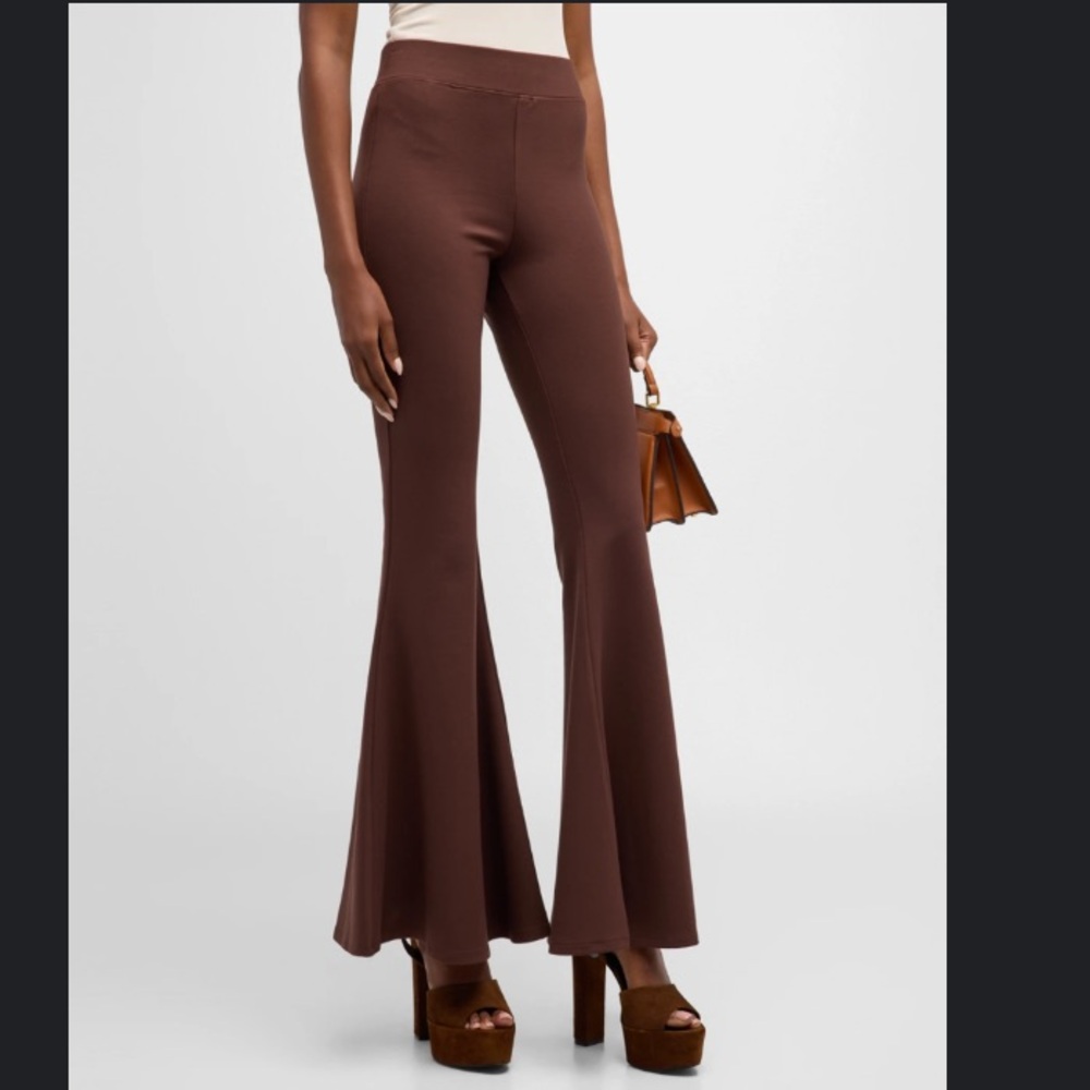 L'Agence Kiki Ponte Pant Chicory Coffee High Waist Flare Leg Stretch Size XS - Picture 2 of 14